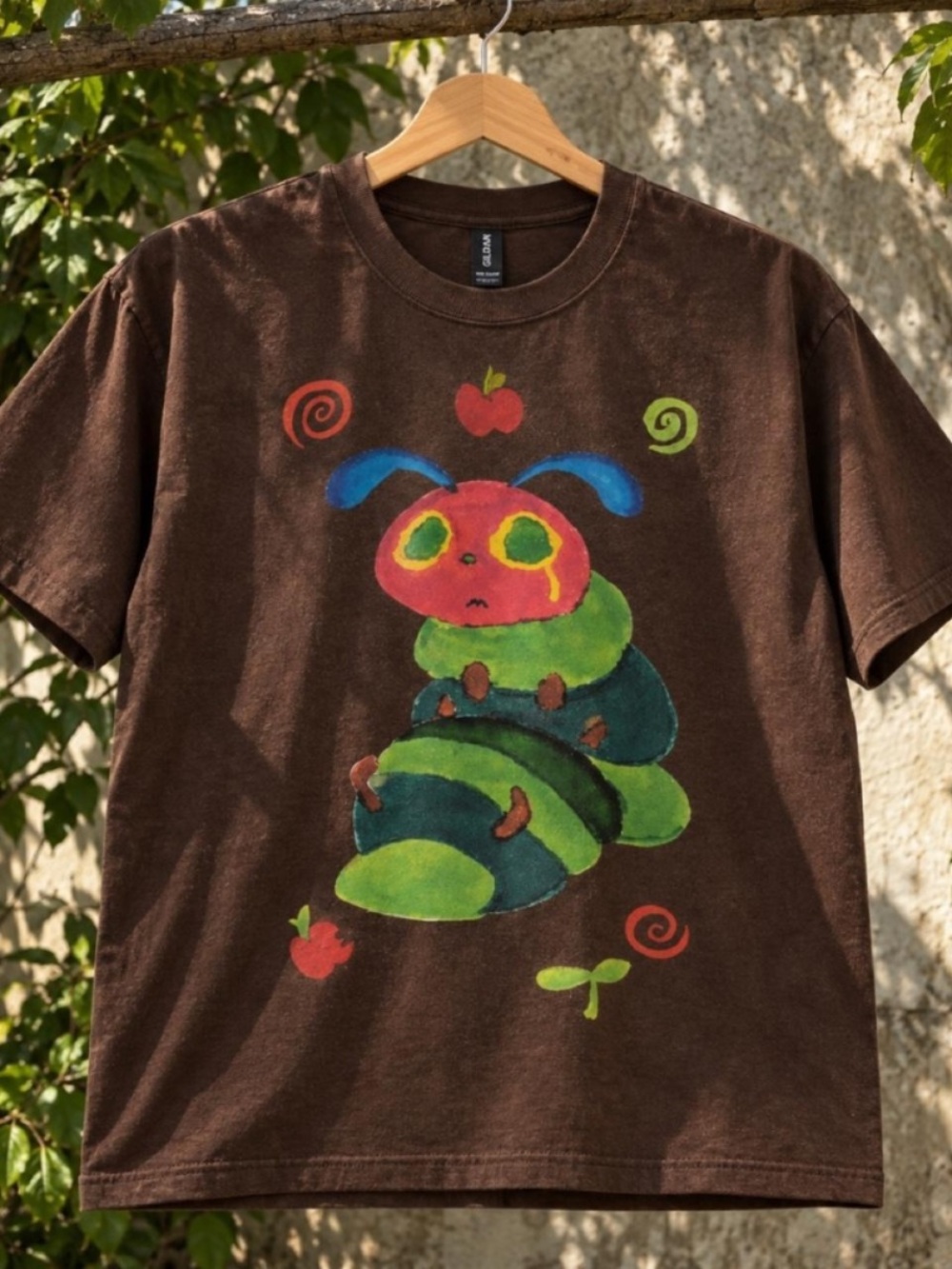 Gildan Dark Chocolate The Very Hungry Caterpillar So Sad Graphic Tee